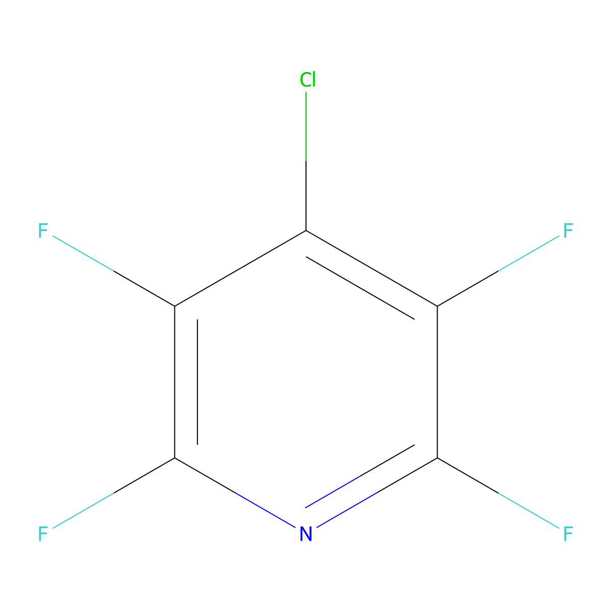 4-Chloro-2,3,5,6-tetrafluoropyridine molecular structure, CAS 52026-98-9