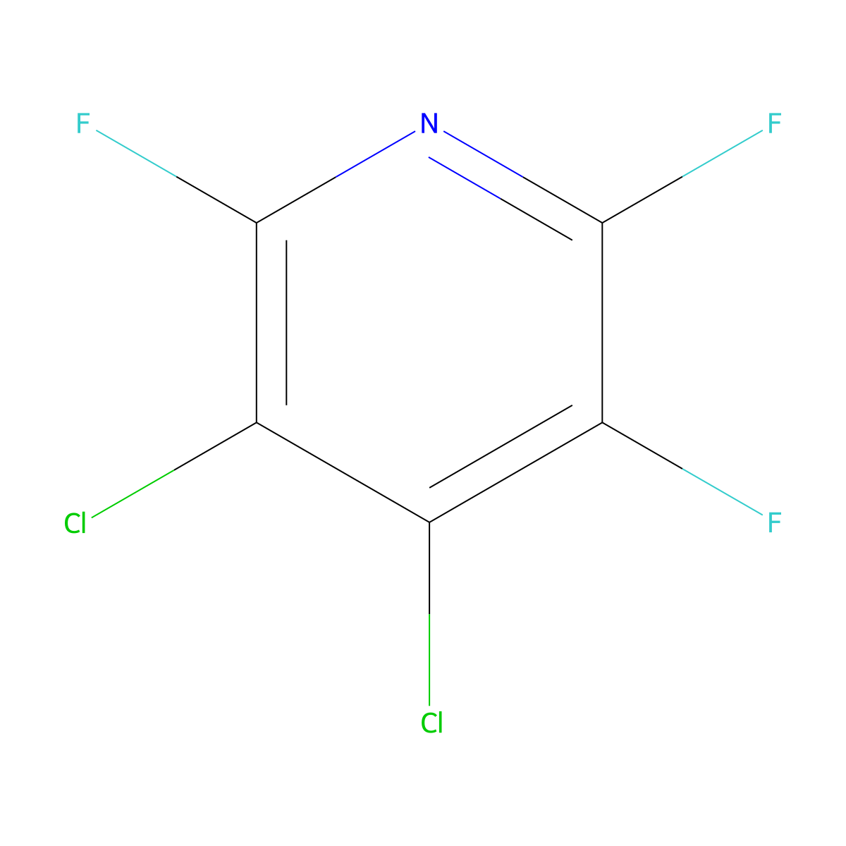 3,4-Dichloro-2,5,6-trifluoropyridine molecular structure, CAS 52026-99-0