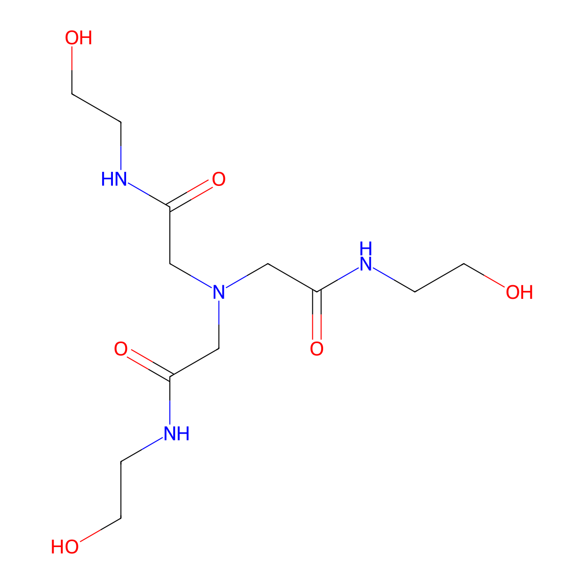 2,2',2''-Nitrilotris(N-(2-hydroxyethyl)acetamide) molecular structure, CAS 52027-23-3