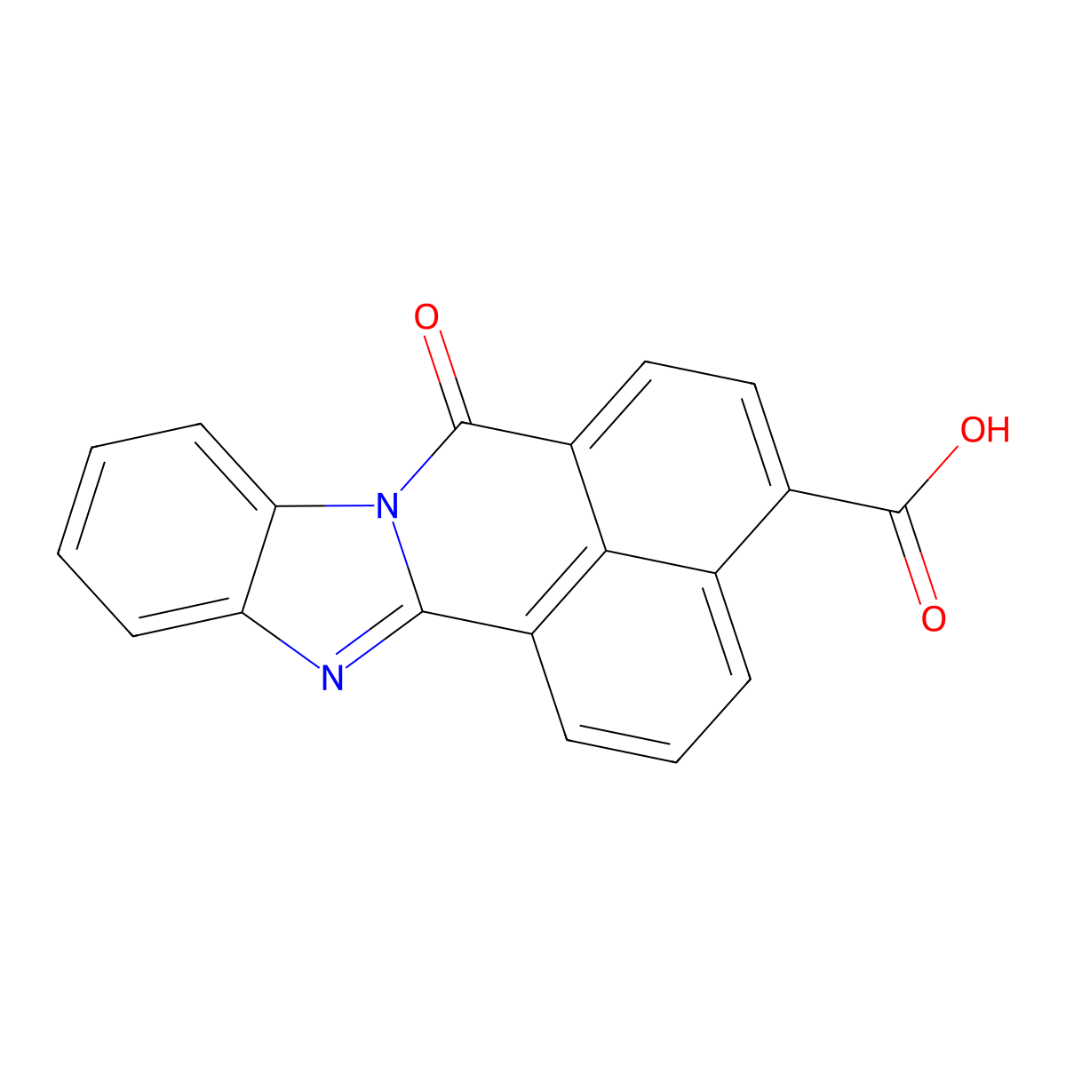 7-Oxo-7H-benzimidazo[2,1-A]benzo[DE]isoquinoline-4-carboxylic acid molecular structure, CAS 52029-85-3