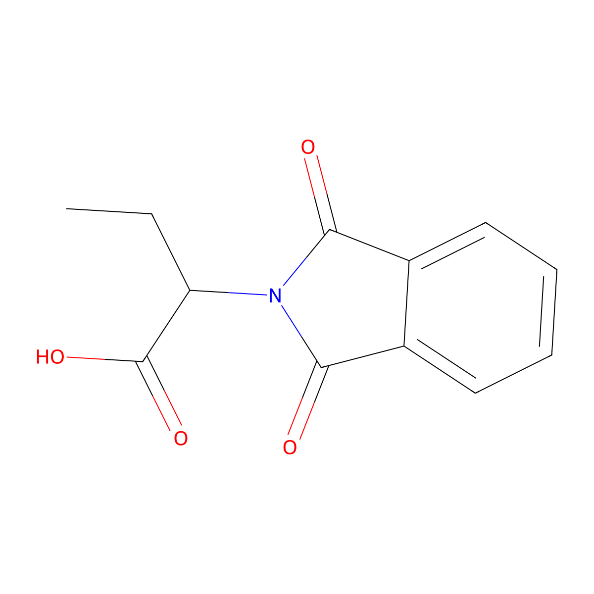 (2S)-2-(1,3-dioxo-2,3-dihydro-1H-isoindol-2-yl)butanoic acid molecular structure, CAS 5203-11-2