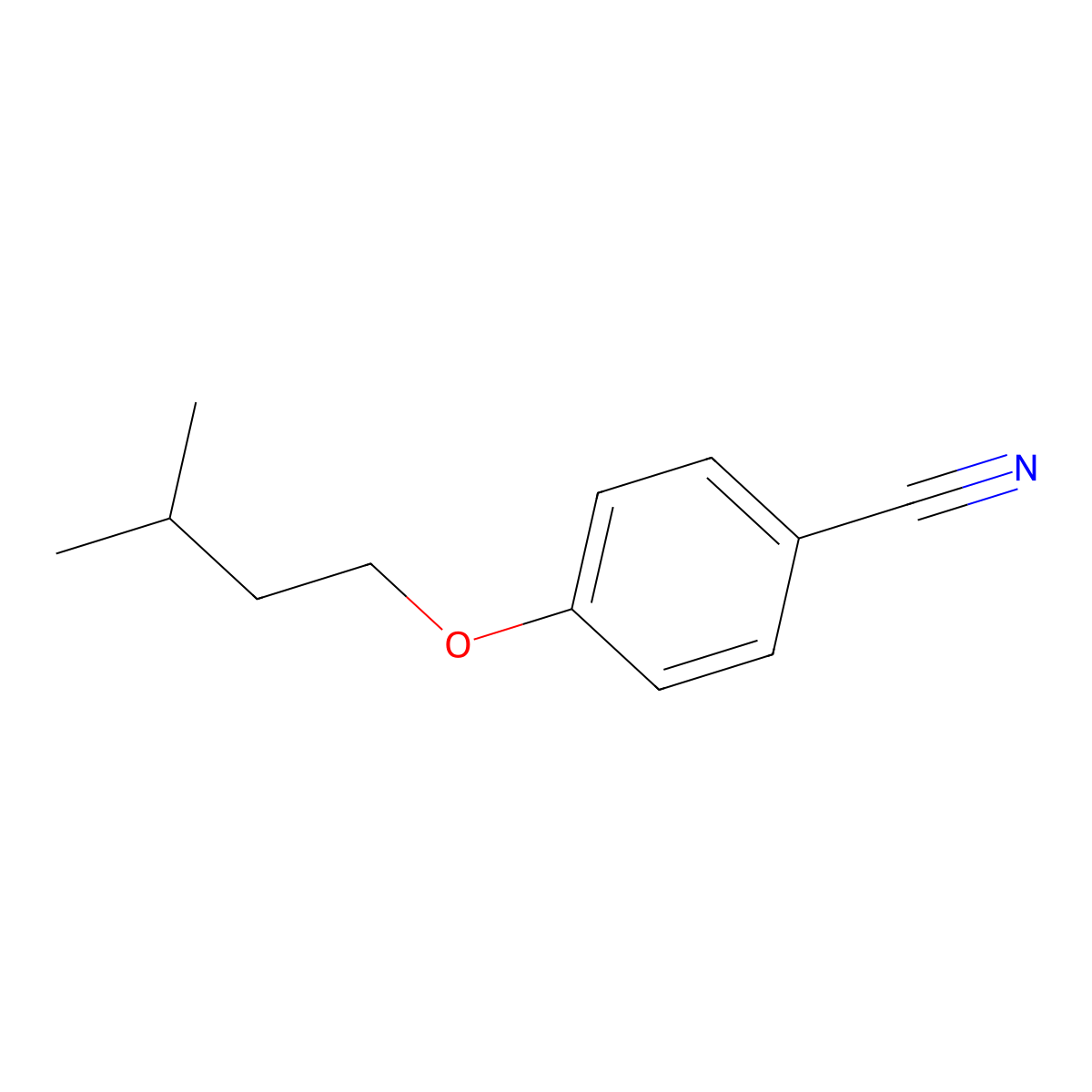 4-(Isopentyloxy)benzonitrile molecular structure, CAS 5203-16-7