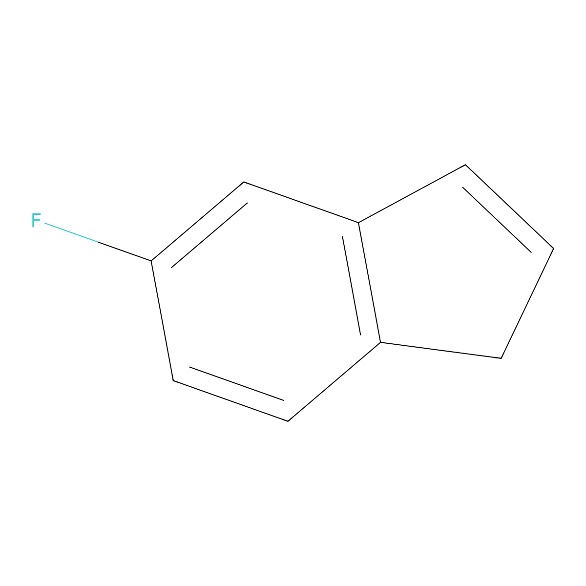 5-Fluoro-1H-indene molecular structure, CAS 52031-15-9