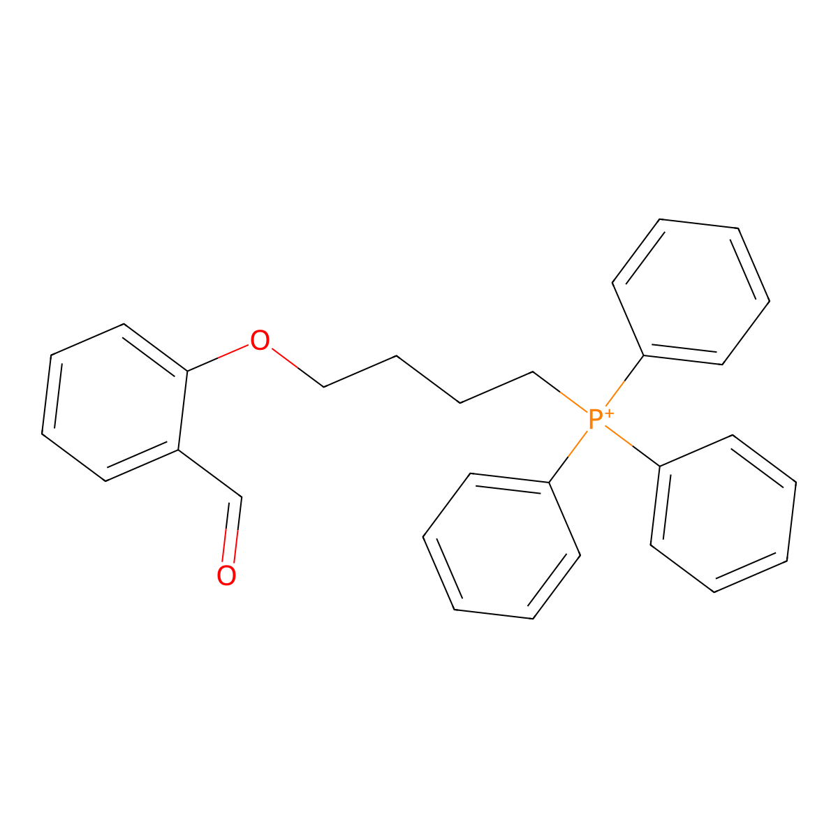 2-(4-(Triphenylphosphoranyl)butoxy)benzaldehyde molecular structure, CAS 52032-55-0