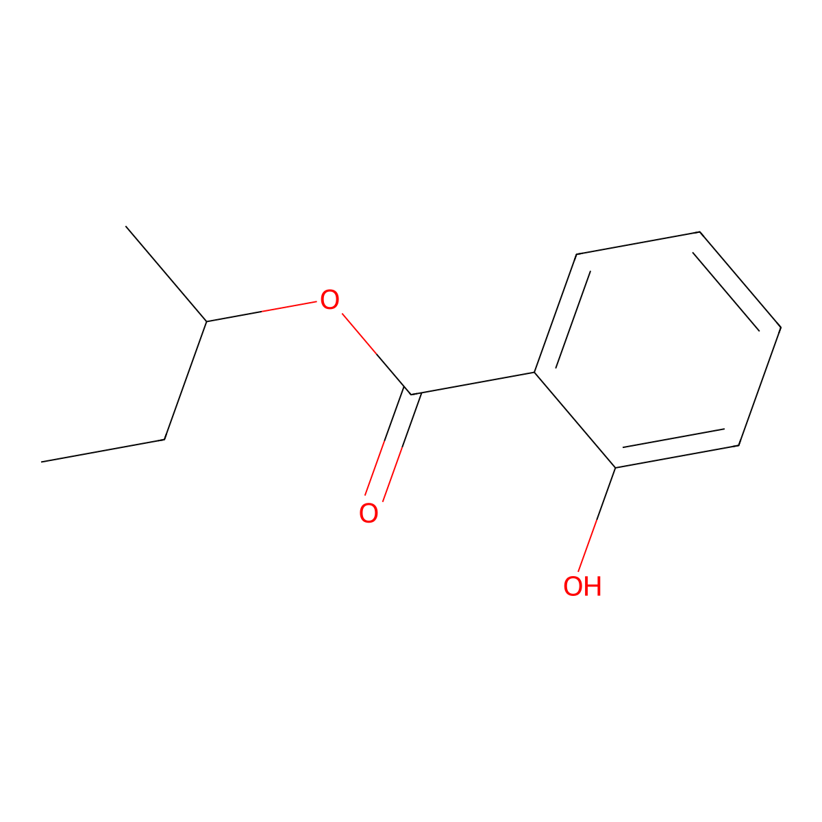 sec-Butyl 2-hydroxybenzoate molecular structure, CAS 52033-75-7