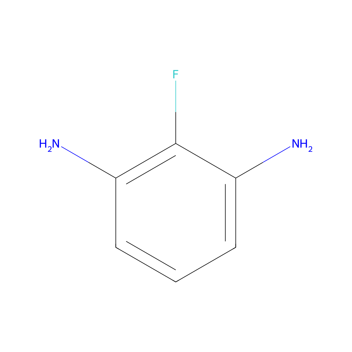 2-Fluorobenzene-1,3-diamine molecular structure, CAS 52033-96-2