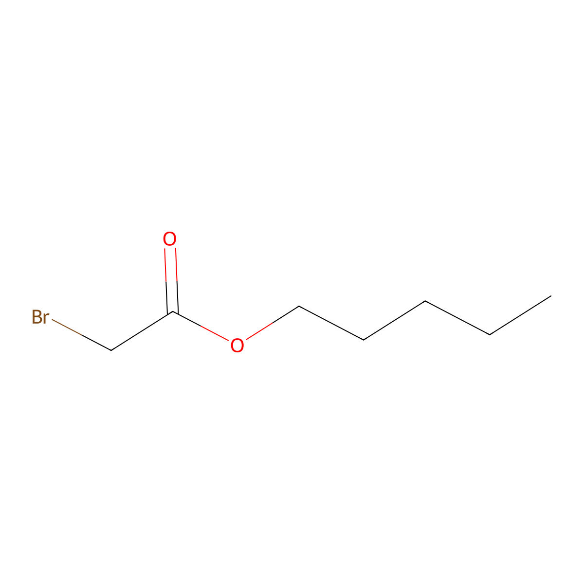 Pentyl bromoacetate molecular structure, CAS 52034-03-4