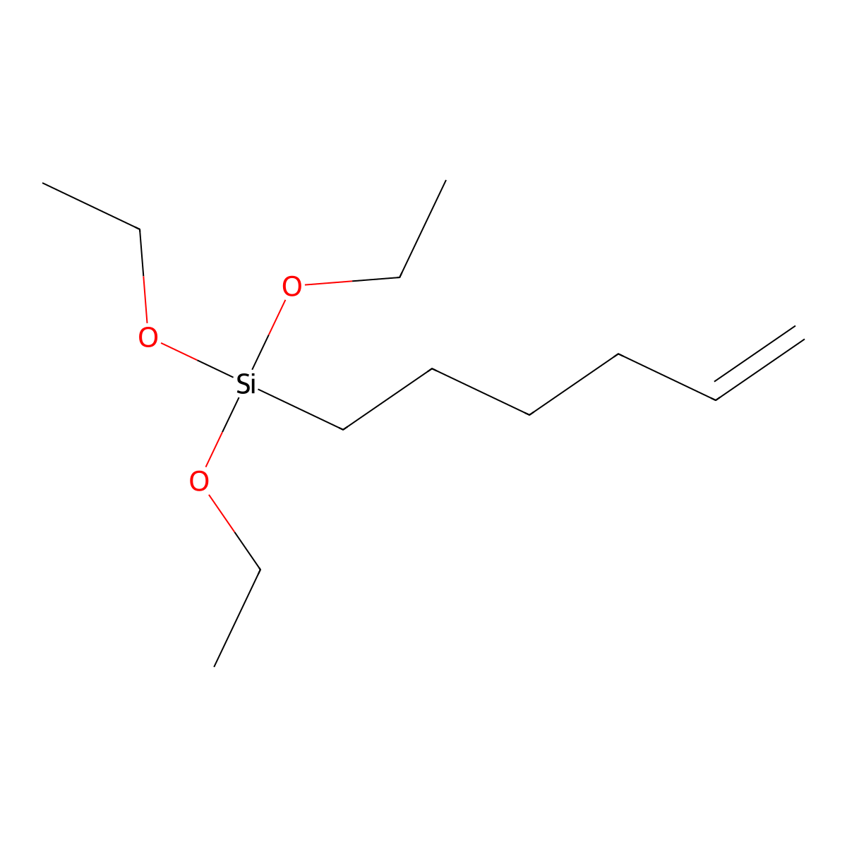 5-Hexenyltriethoxysilane molecular structure, CAS 52034-14-7