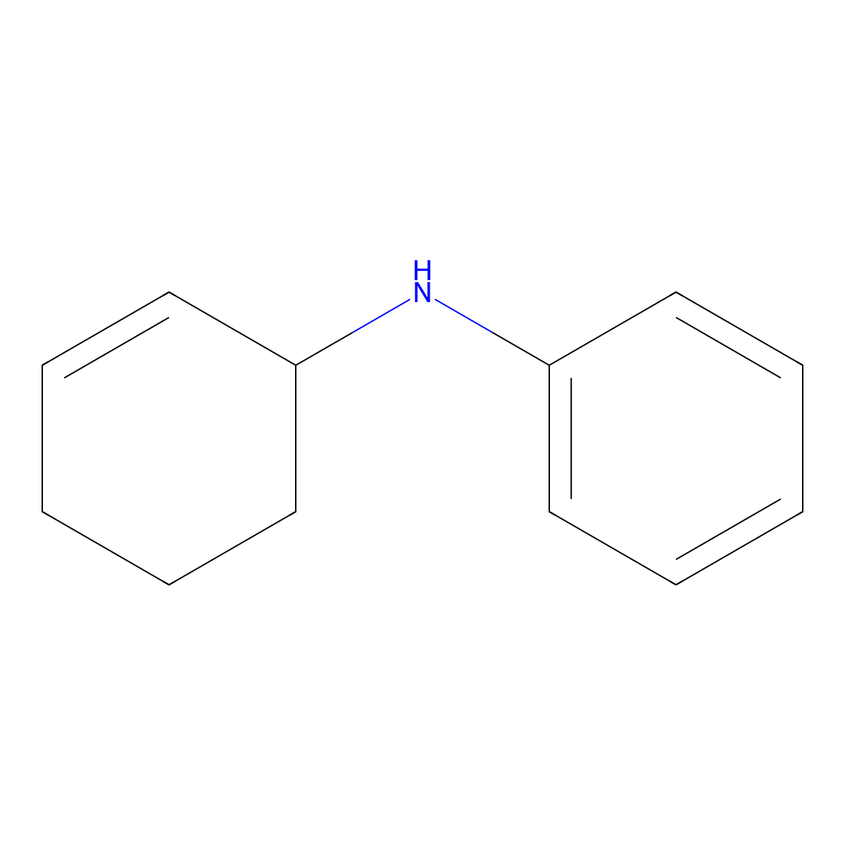 Benzenamine, N-2-cyclohexen-1-yl- molecular structure, CAS 52034-22-7