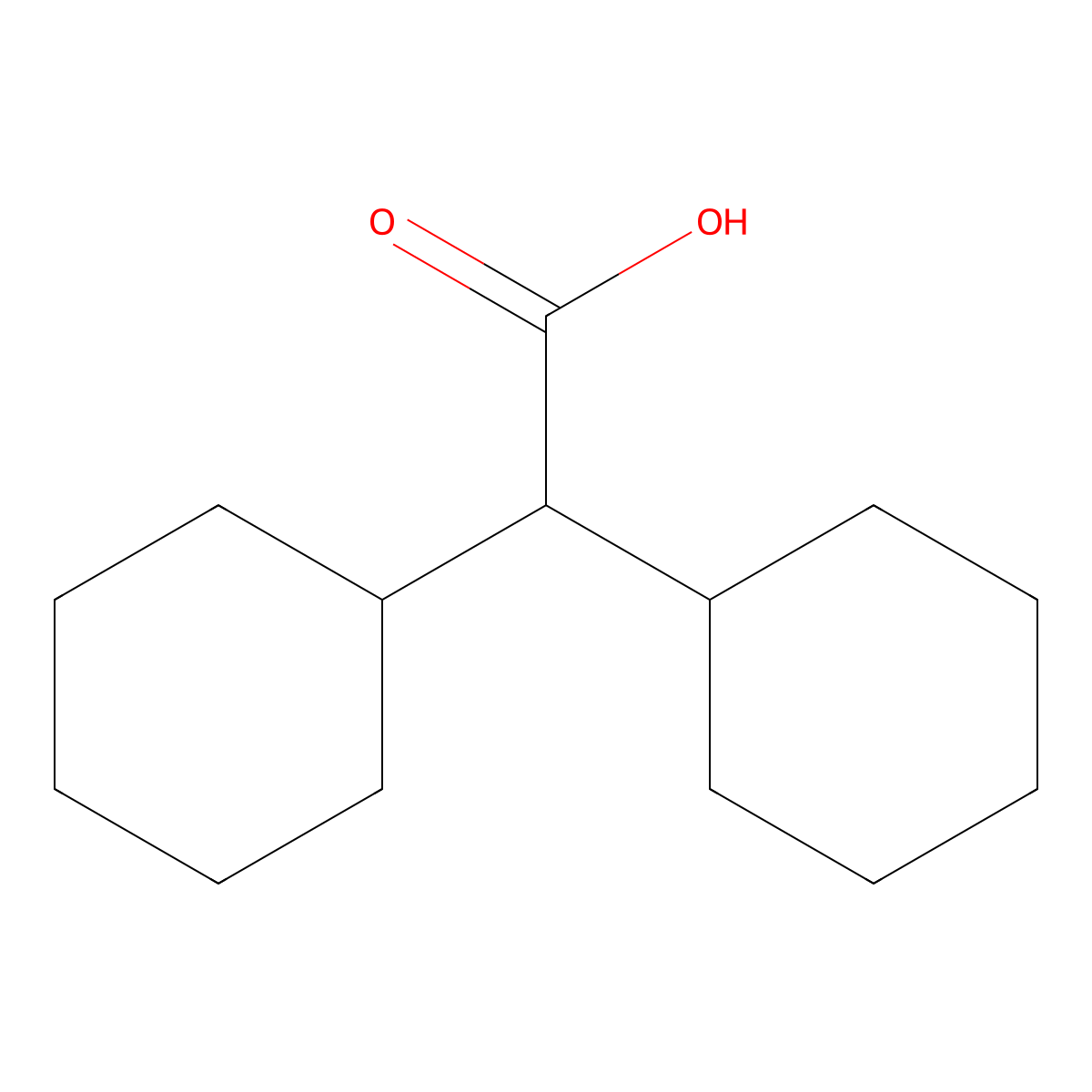Dicyclohexylacetic acid molecular structure, CAS 52034-92-1