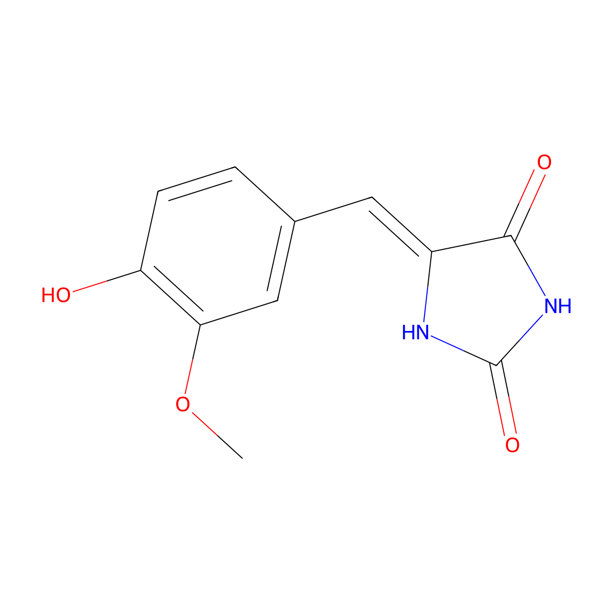 5-Vanillylidenehydantoin molecular structure, CAS 52036-16-5