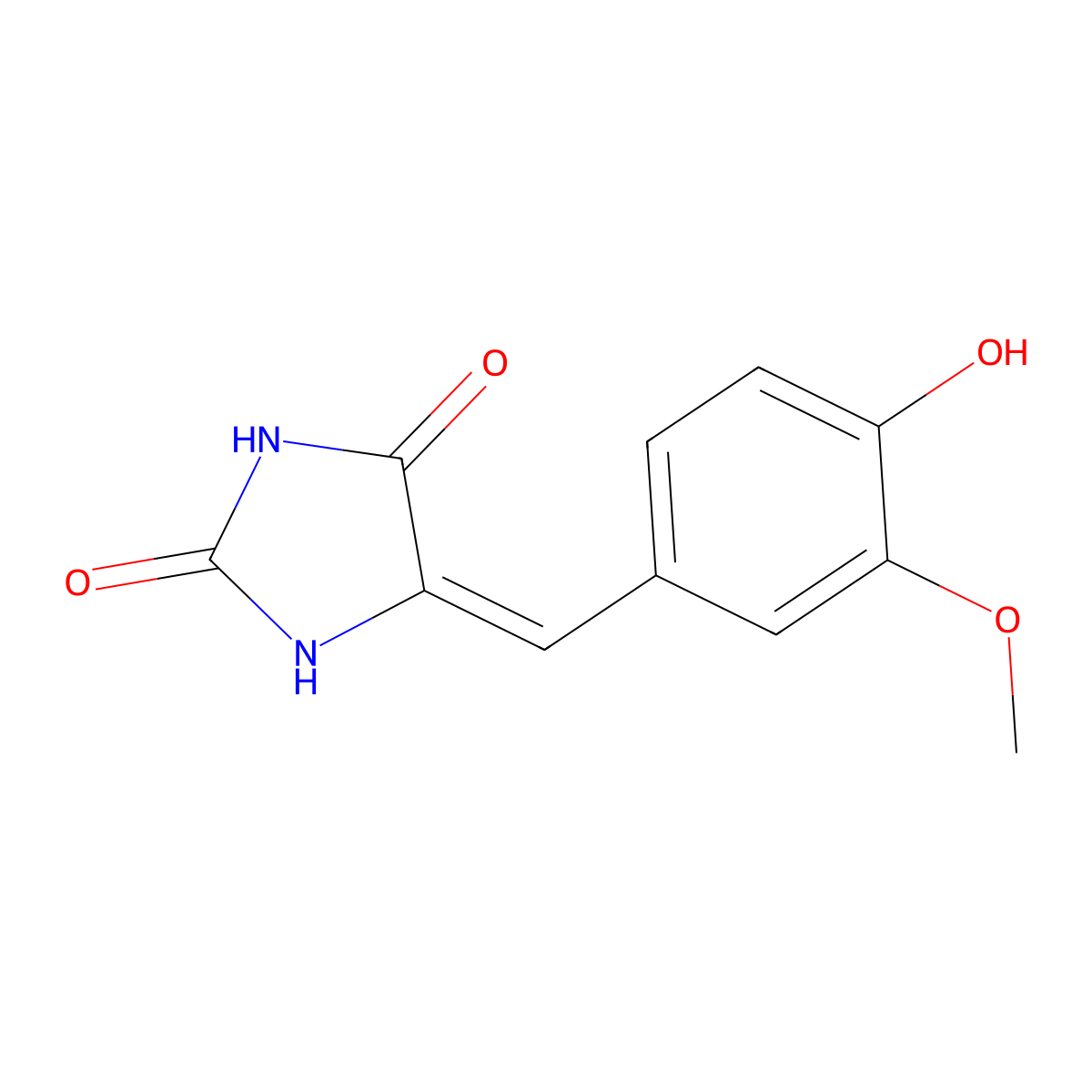 5-Vanillylidenehydantoin molecular structure, CAS 52036-16-5