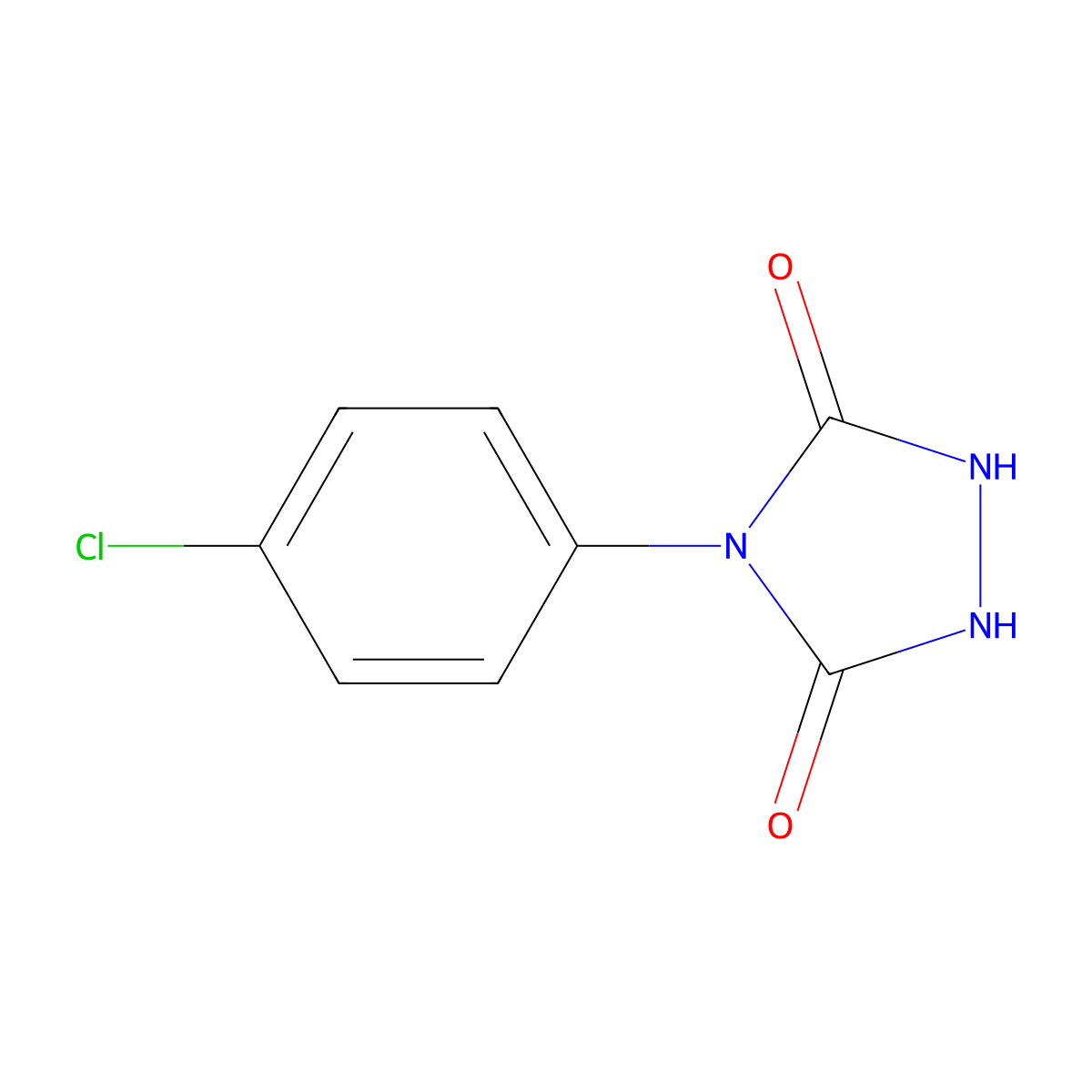 4-(4-Chlorophenyl)-1,2,4-triazolidine-3,5-dione molecular structure, CAS 52039-87-9
