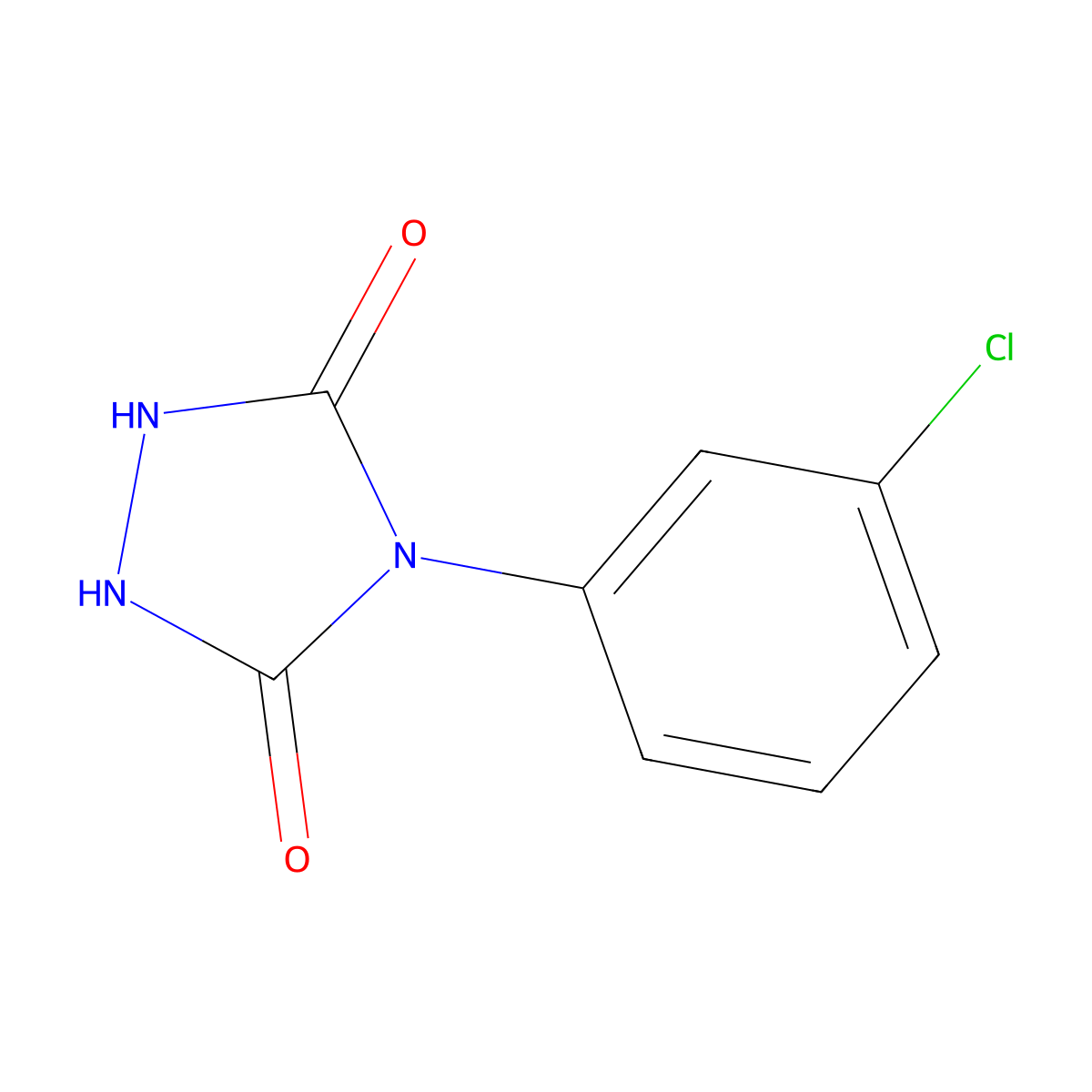 4-(3-Chlorophenyl)-1,2,4-triazolidine-3,5-dione molecular structure, CAS 52039-91-5