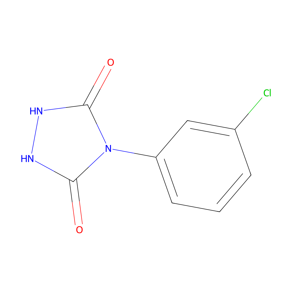 4-(3-Chlorophenyl)-1,2,4-triazolidine-3,5-dione molecular structure, CAS 52039-91-5