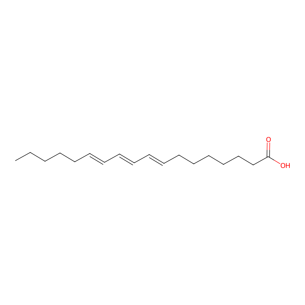 Calendic acid molecular structure, CAS 5204-87-5