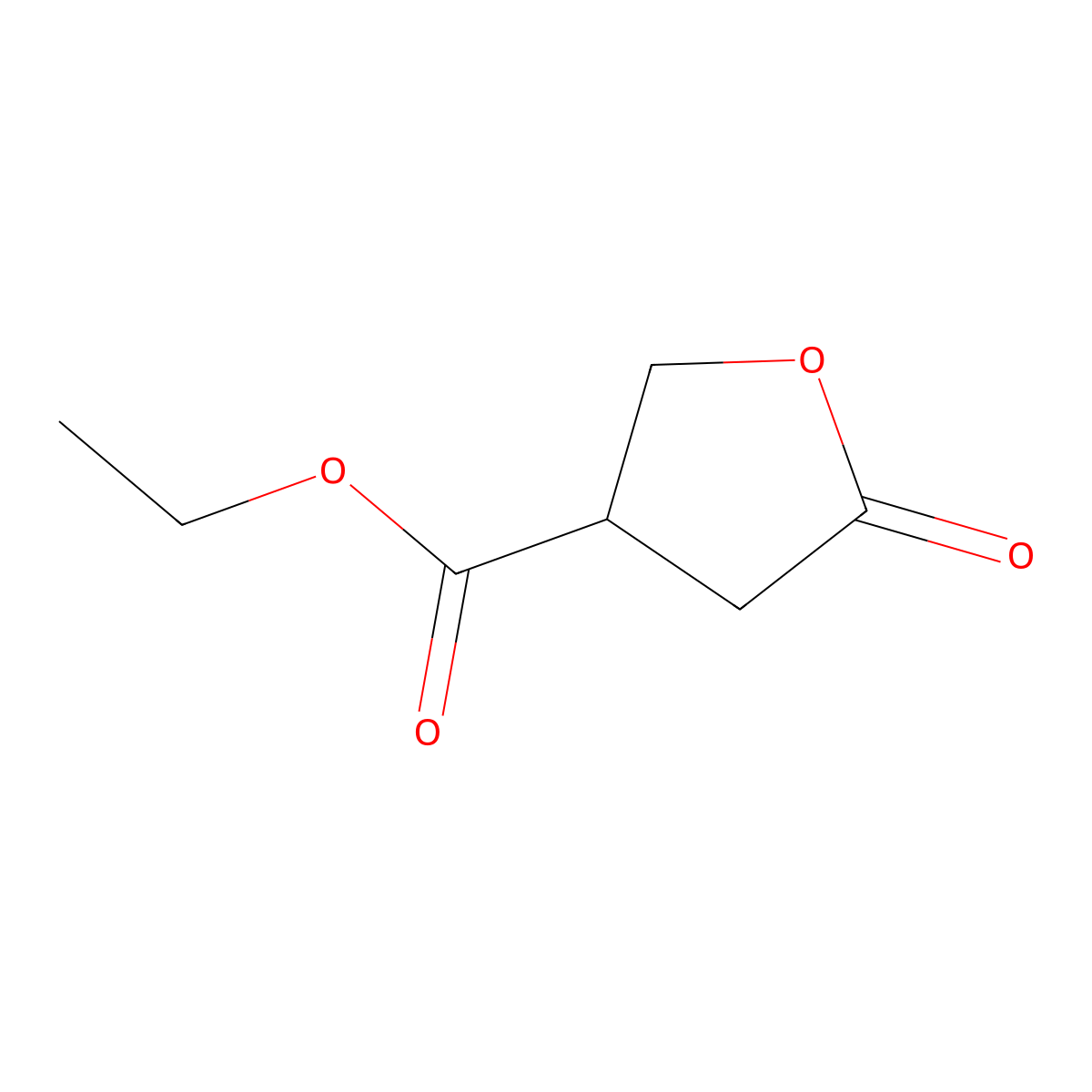 Ethyl 5-oxooxolane-3-carboxylate molecular structure, CAS 5204-92-2