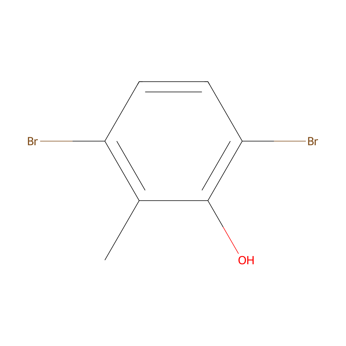 3,6-Dibromo-2-methylphenol molecular structure, CAS 52045-21-3