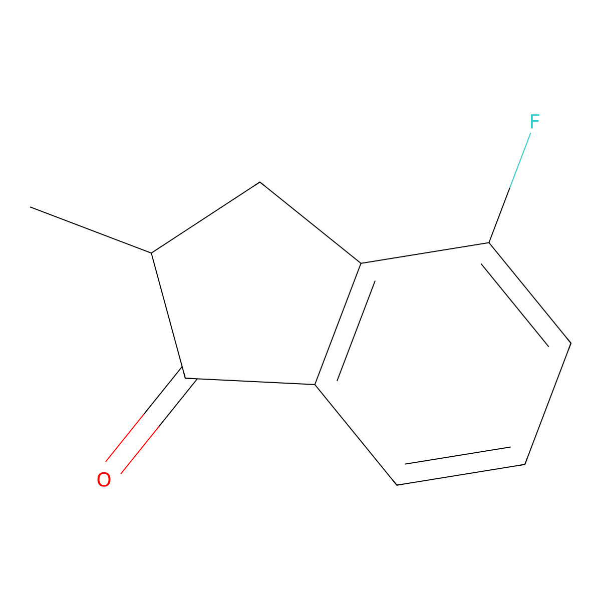 4-Fluoro-2-methyl-2,3-dihydro-1H-inden-1-one molecular structure, CAS 52045-42-8