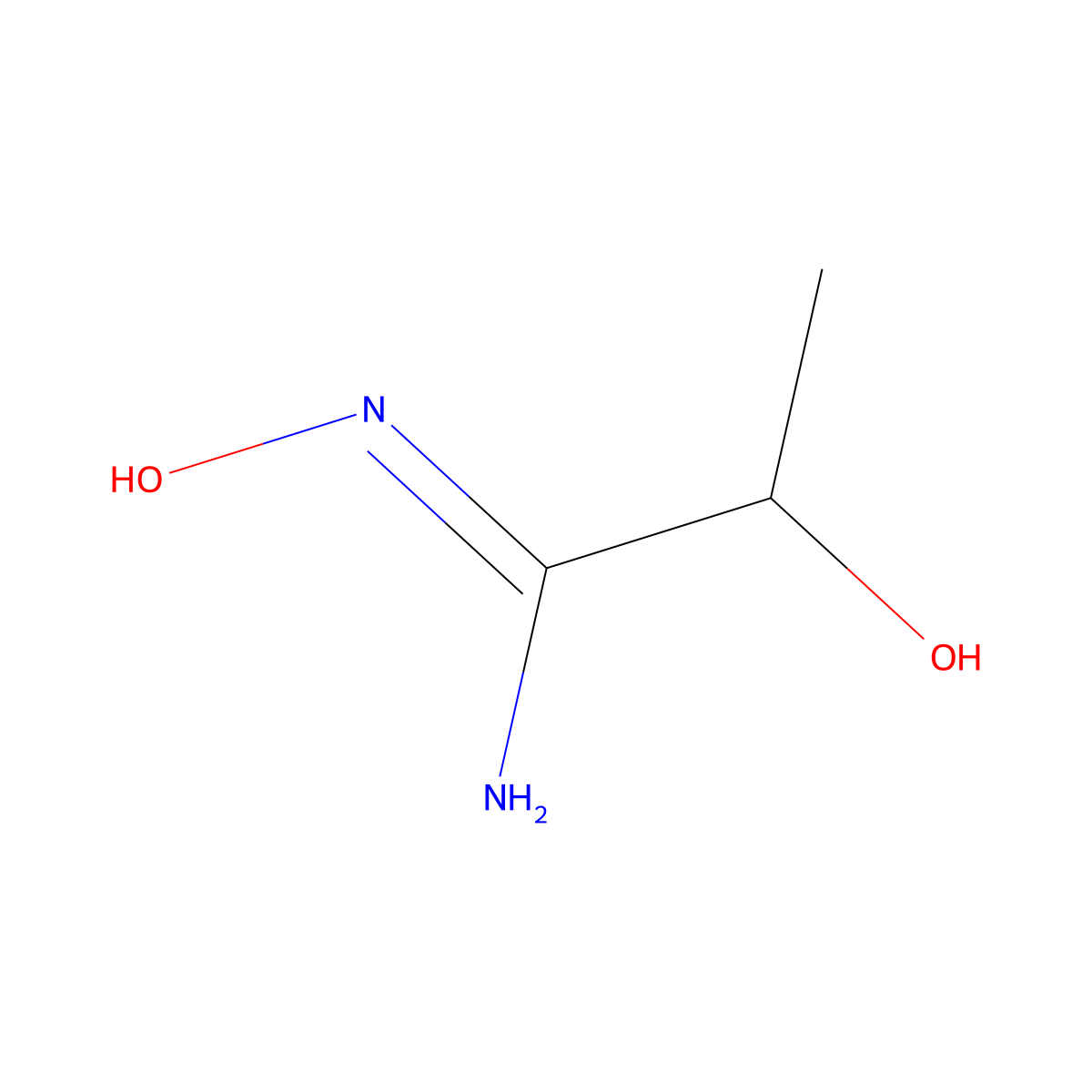 N',2-dihydroxypropanimidamide molecular structure, CAS 52046-55-6