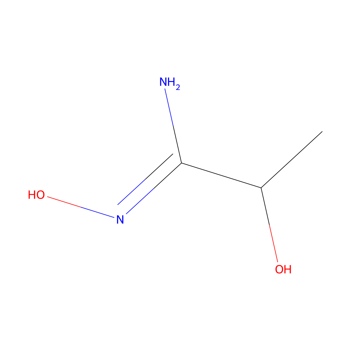 N',2-dihydroxypropanimidamide molecular structure, CAS 52046-55-6