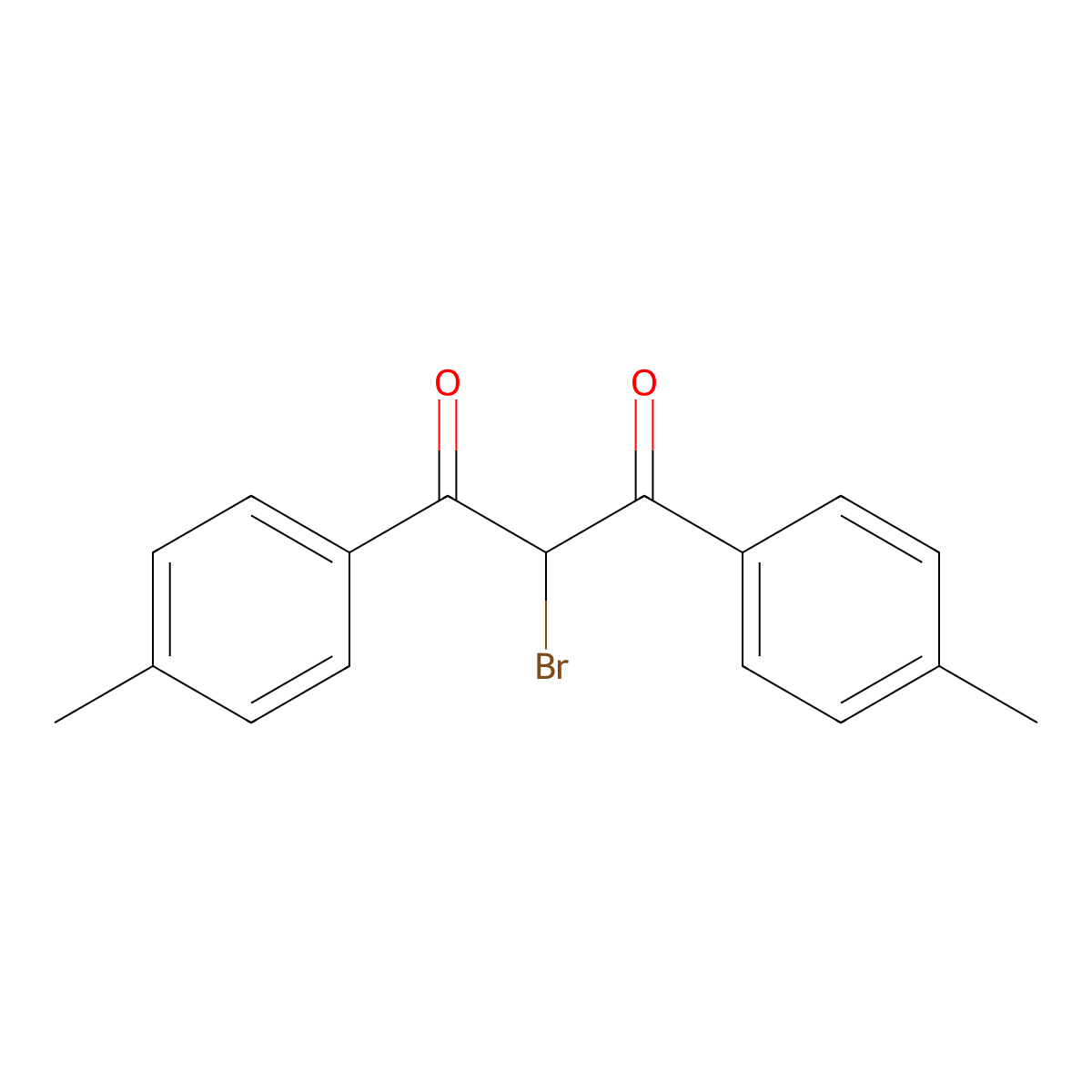 2-Bromo-1,3-bis(4-methylphenyl)propane-1,3-dione molecular structure, CAS 52046-56-7
