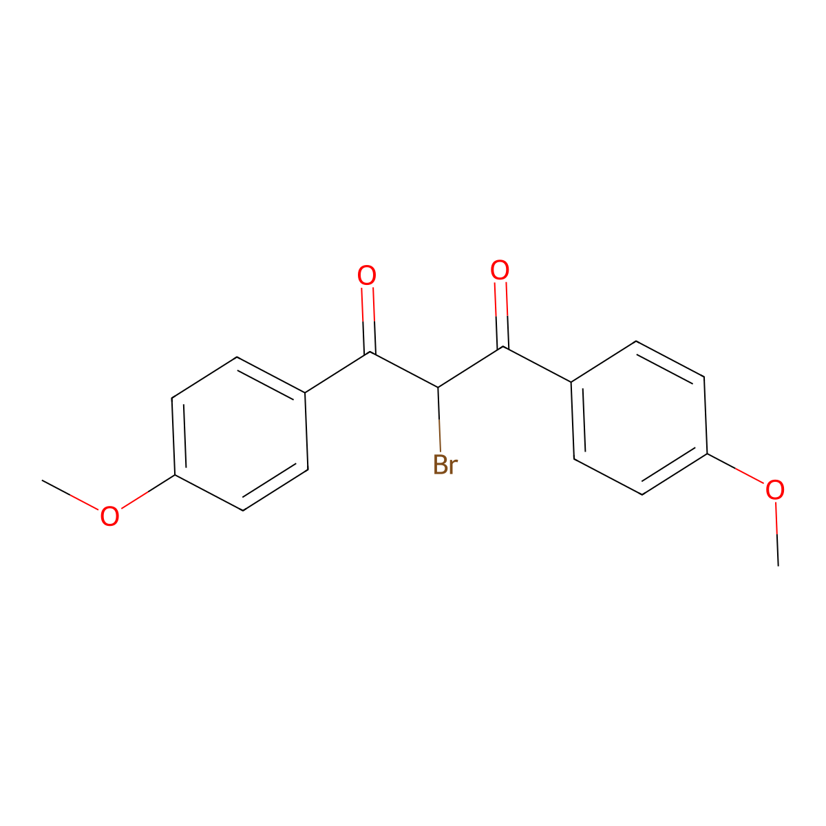 2-Bromo-1,3-bis(4-methoxyphenyl)propane-1,3-dione molecular structure, CAS 52046-57-8