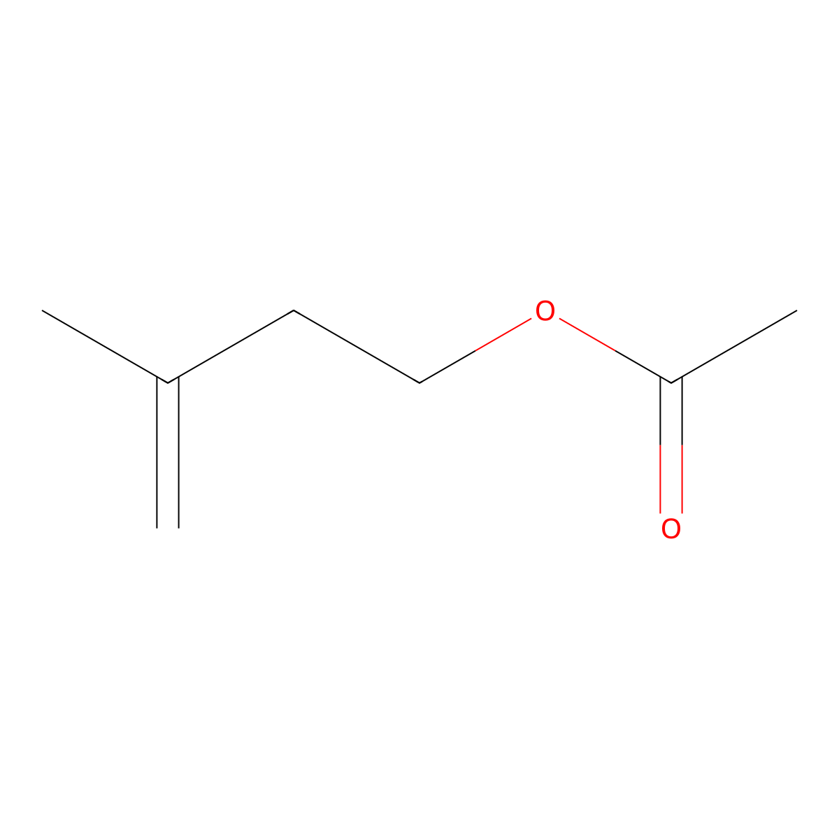 Isoprenyl acetate molecular structure, CAS 5205-07-2