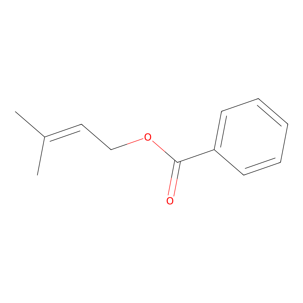 Prenyl benzoate molecular structure, CAS 5205-11-8