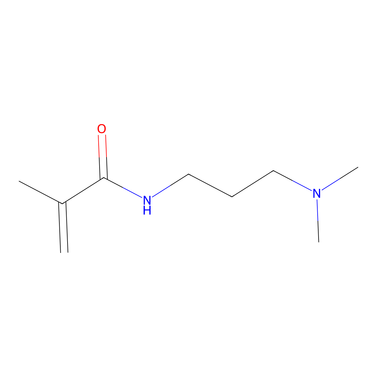 N-(3-(Dimethylamino)propyl)methacrylamide molecular structure, CAS 5205-93-6