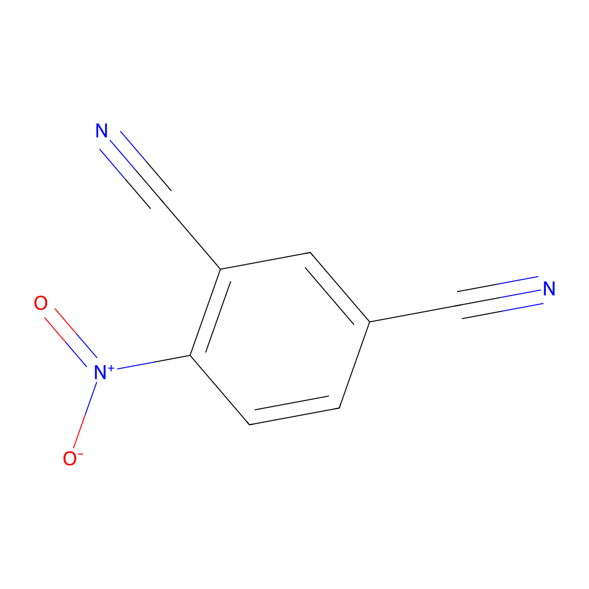 4-Nitroisophthalonitrile molecular structure, CAS 52054-41-8