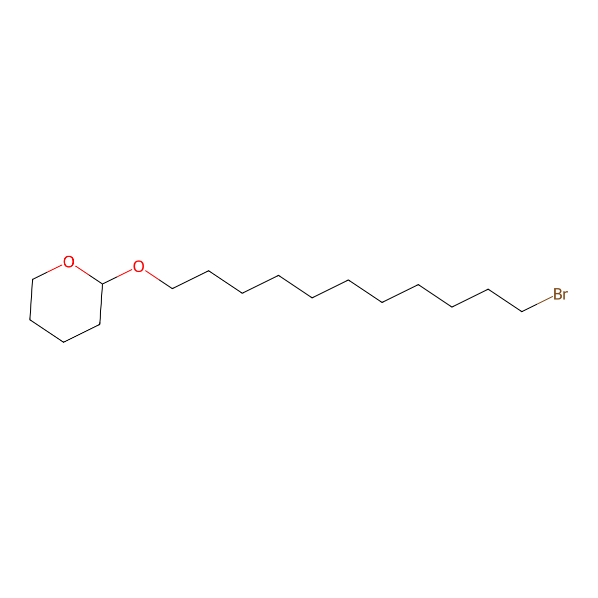 11-Bromo-1-tetrahydropyranyloxyundecane molecular structure, CAS 52056-69-6