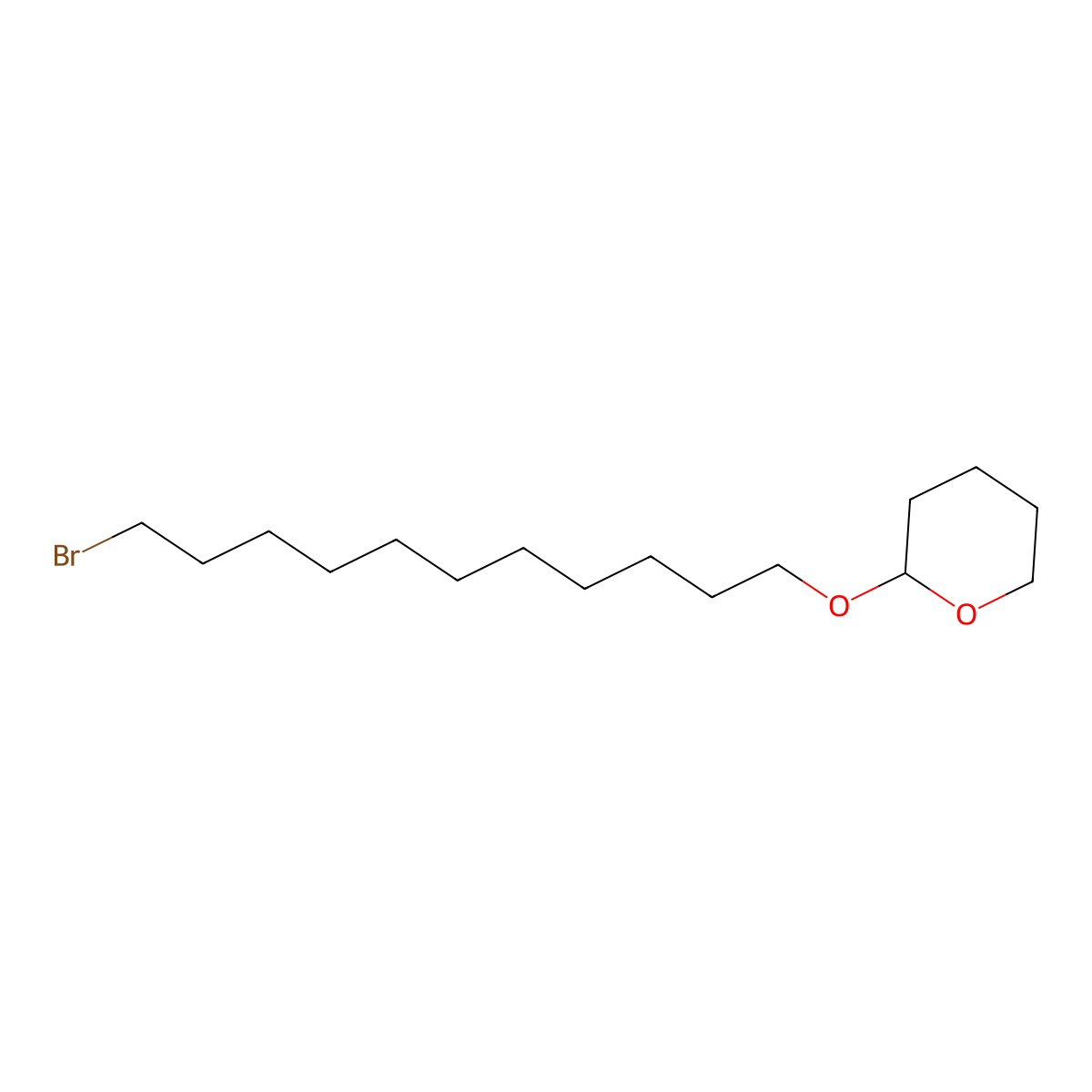 11-Bromo-1-tetrahydropyranyloxyundecane molecular structure, CAS 52056-69-6