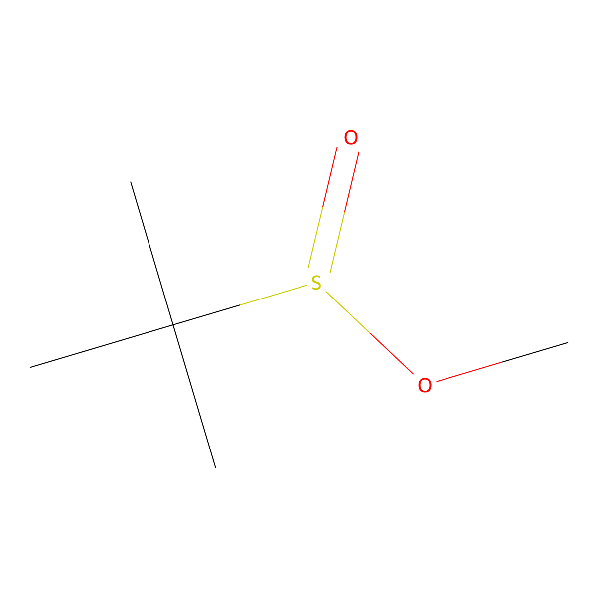 Methyl 2-methylpropane-2-sulfinate molecular structure, CAS 52056-71-0