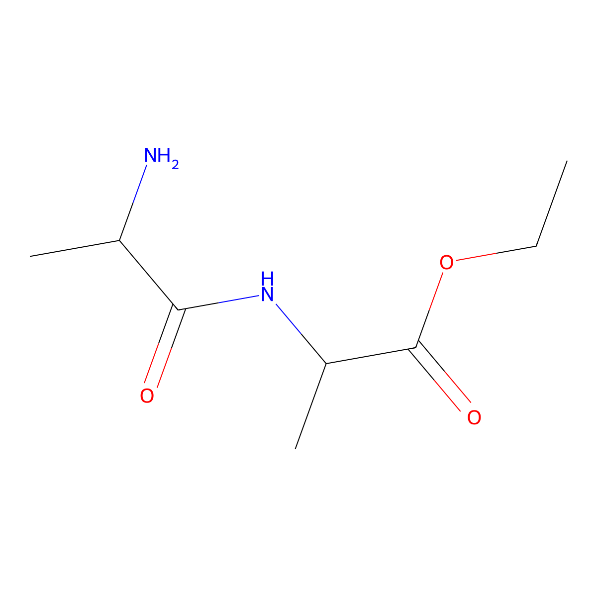 ethyl (2R)-2-[(2R)-2-aminopropanamido]propanoate molecular structure, CAS 52056-82-3