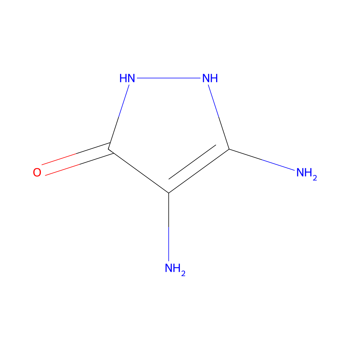 4,5-Diamino-1,2-dihydro-3H-pyrazol-3-one molecular structure, CAS 52057-97-3