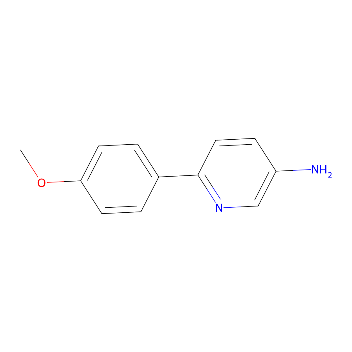 6-(4-Methoxyphenyl)pyridin-3-amine molecular structure, CAS 52057-98-4