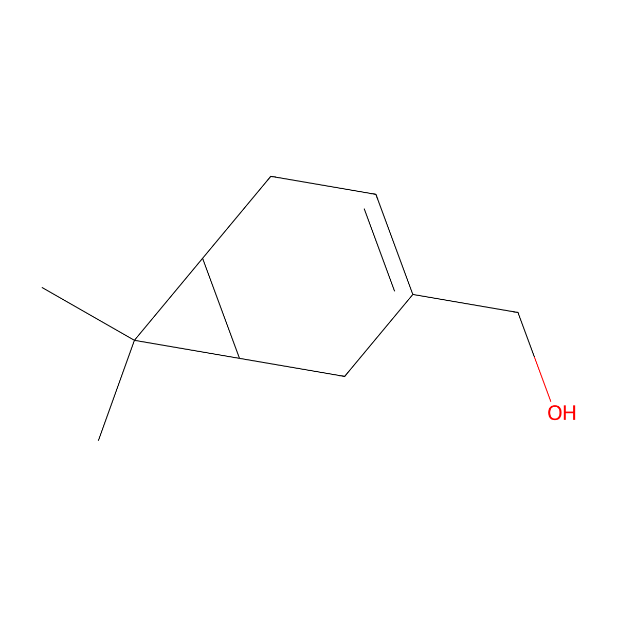 [(1S,6R)-7,7-dimethylbicyclo[4.1.0]hept-3-en-3-yl]methanol molecular structure, CAS 5206-87-1