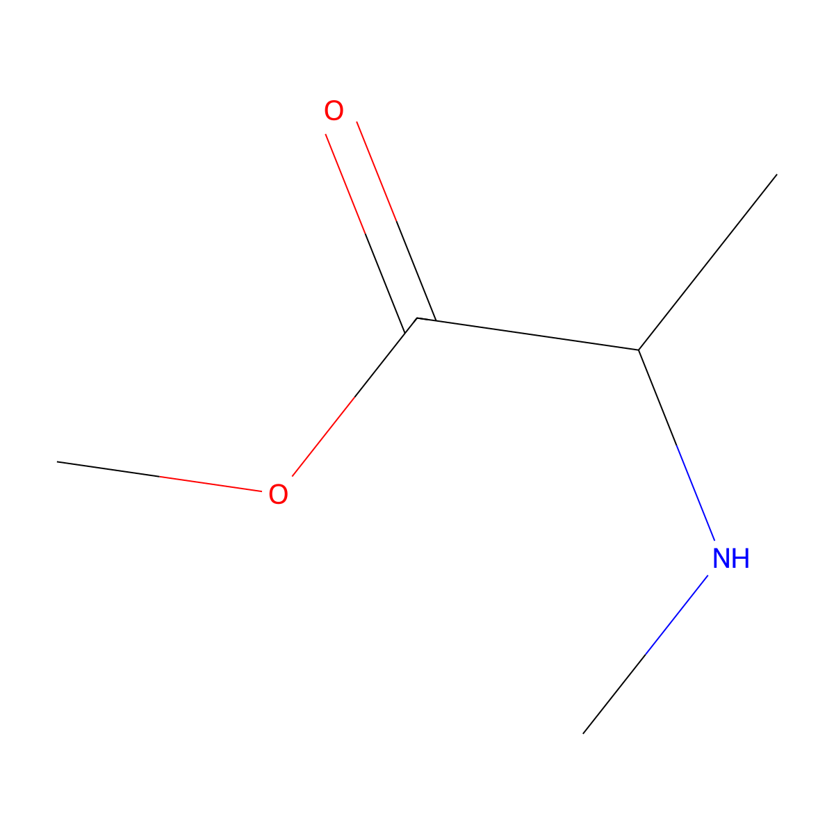 Methyl N-methylalaninate molecular structure, CAS 52060-77-2