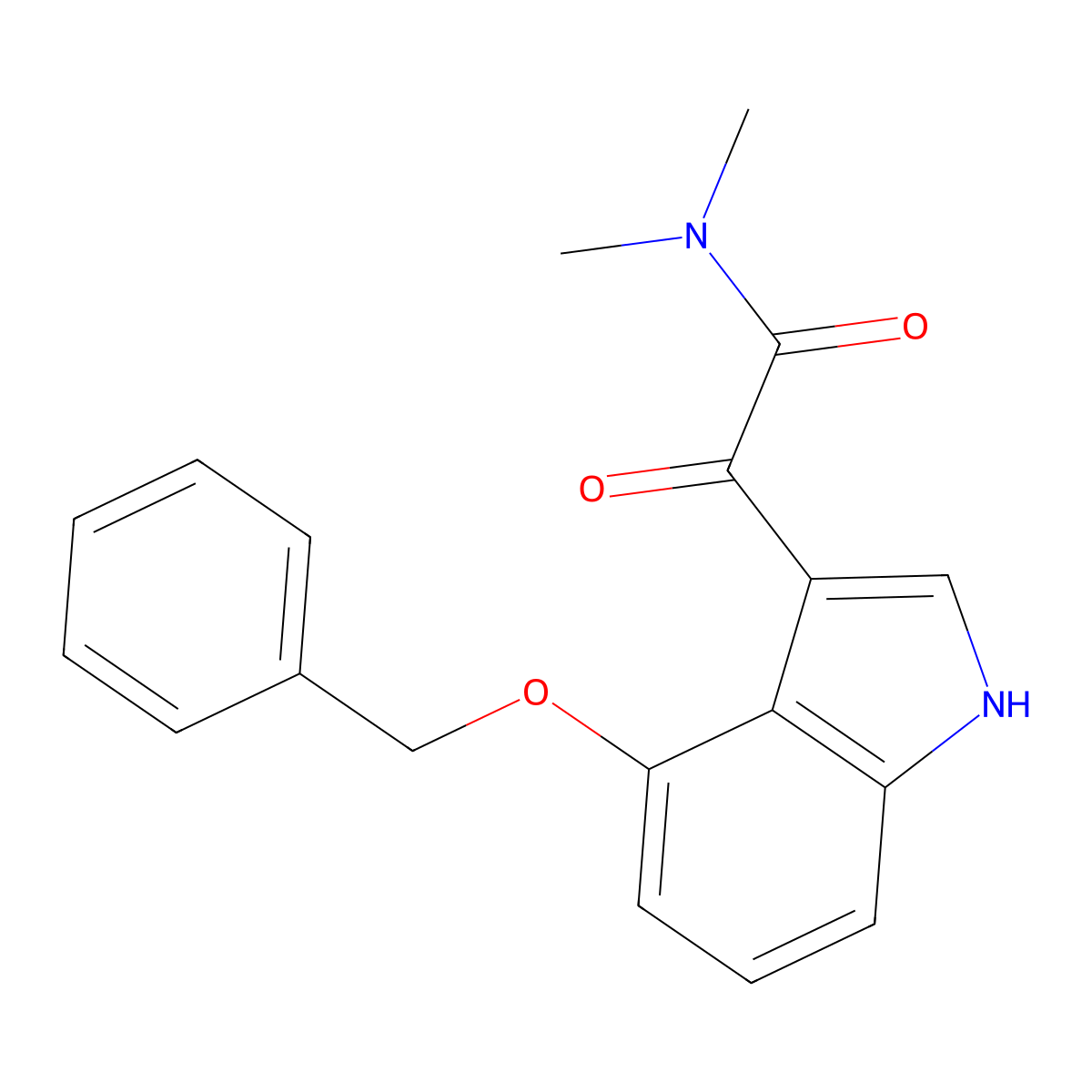 4-(Benzyloxy)-N,N-dimethyl-indole-3-glyoxylamide molecular structure, CAS 52061-51-5