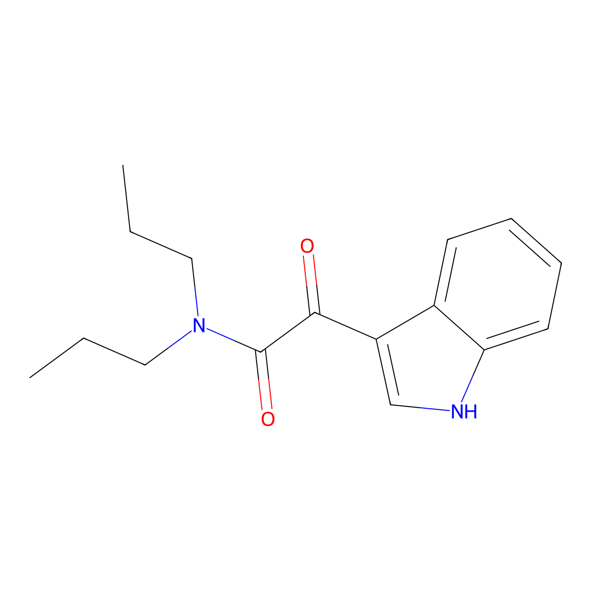 N,N-Dipropyl-3-indoleglyoxylamide molecular structure, CAS 52061-52-6