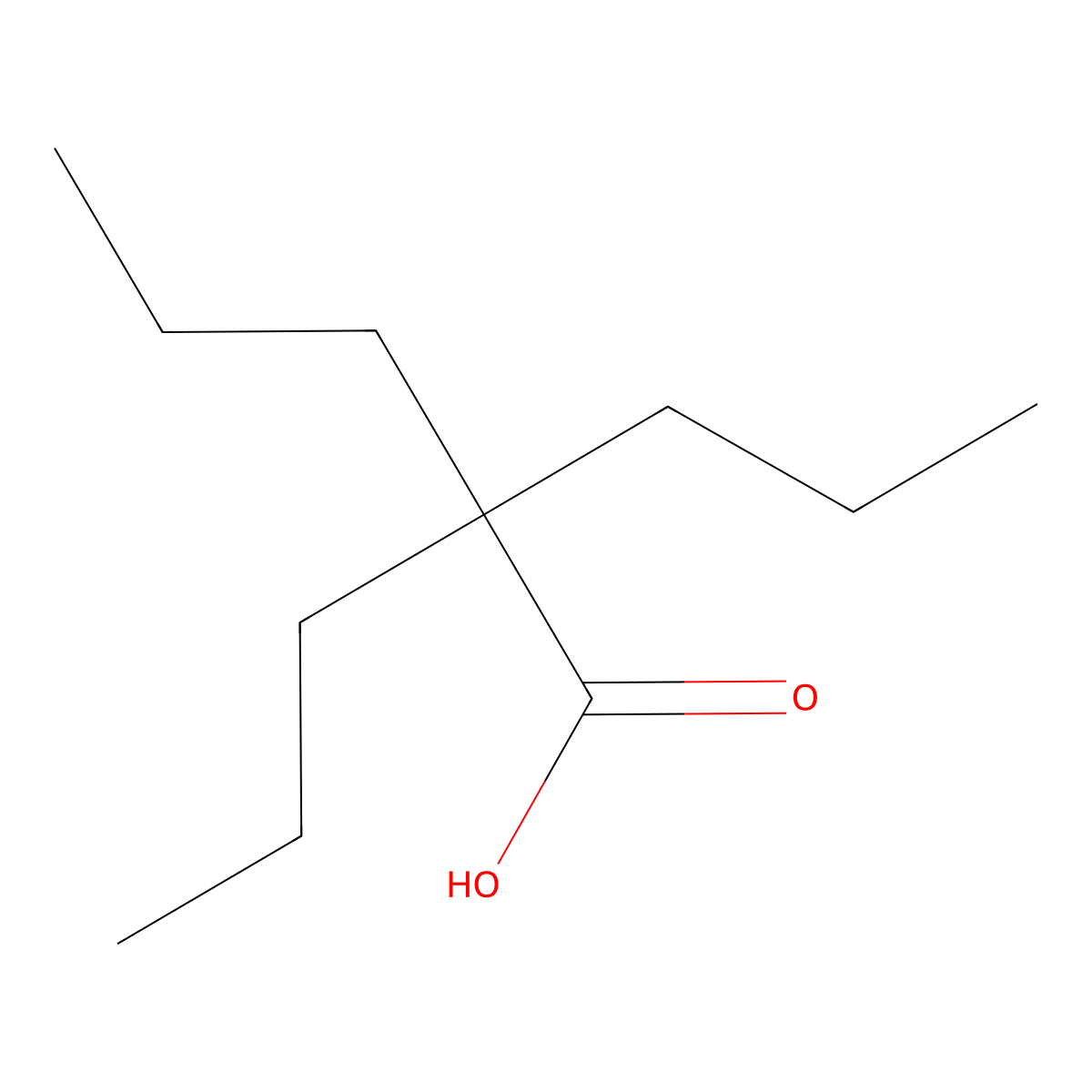 2,2-Dipropylpentanoic acid molecular structure, CAS 52061-75-3