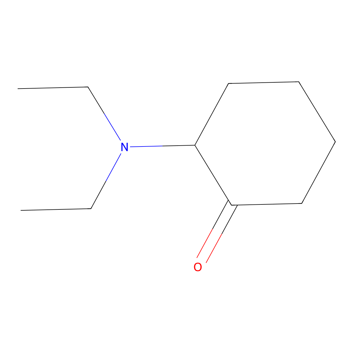 2-(Diethylamino)cyclohexan-1-one molecular structure, CAS 52061-84-4