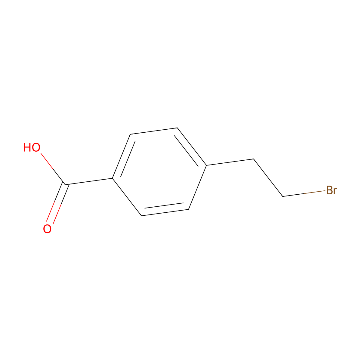 4-(2-Bromoethyl)benzoic acid molecular structure, CAS 52062-92-7