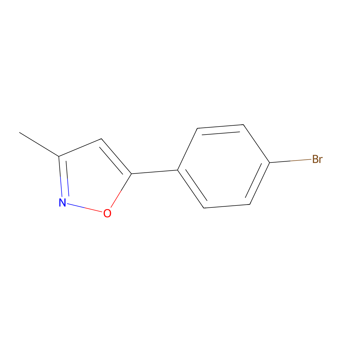 5-(4-Bromophenyl)-3-methylisoxazole molecular structure, CAS 52063-43-1