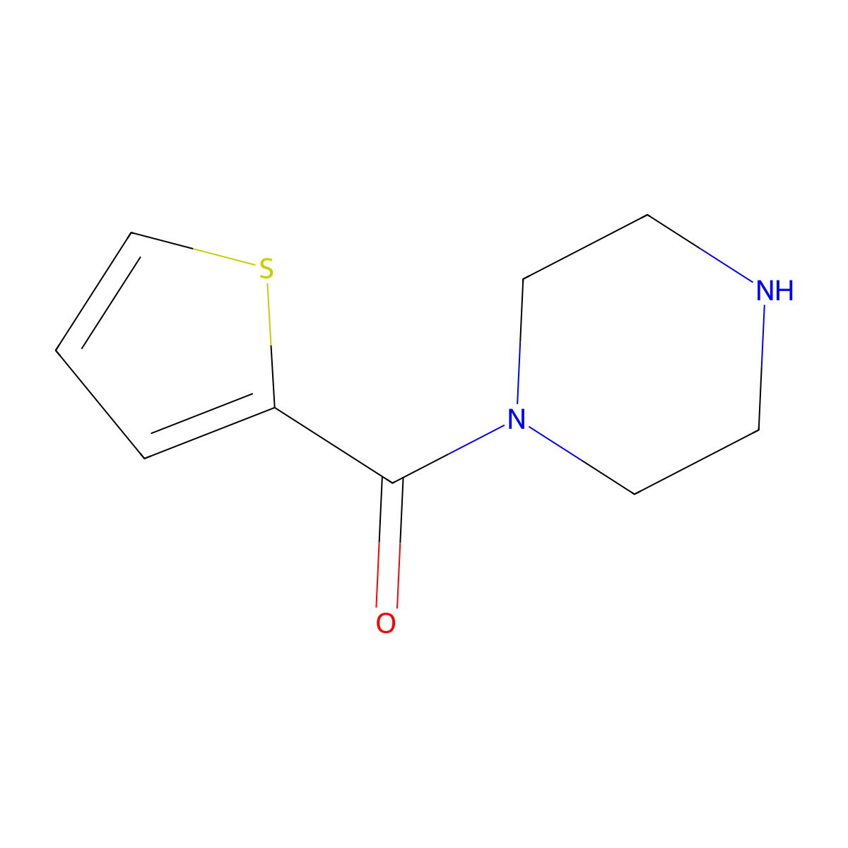 1-(Thien-2-ylcarbonyl)piperazine molecular structure, CAS 52063-83-9