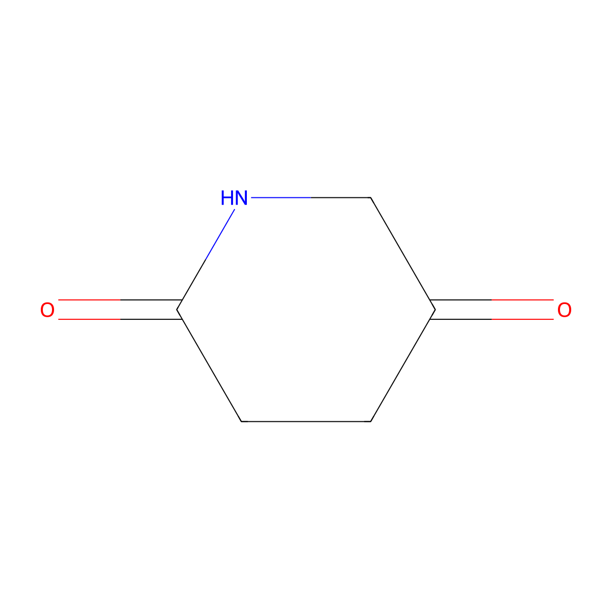 2,5-Piperidinedione molecular structure, CAS 52065-78-8