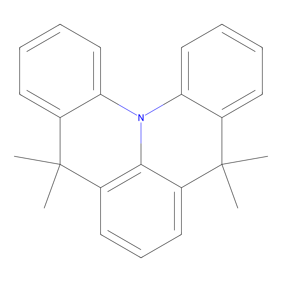 5,5,9,9-Tetramethyl-5,9-dihydroquinolino[3,2,1-de]acridine molecular structure, CAS 52066-62-3