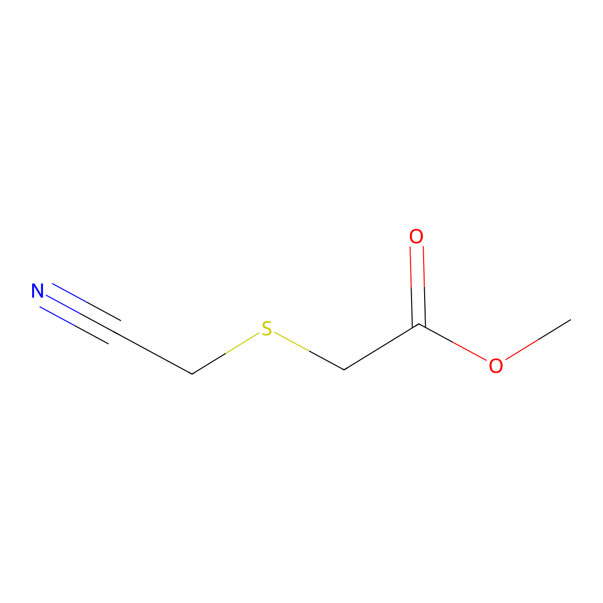 Methyl 2-[(cyanomethyl)thio]acetate molecular structure, CAS 52069-53-1