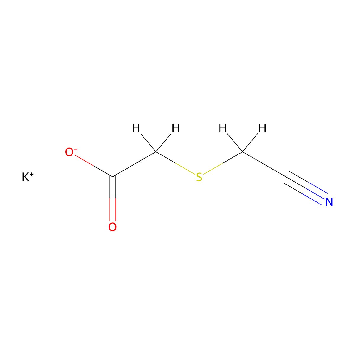 Potassium [(cyanomethyl)thio]acetate molecular structure, CAS 52069-54-2